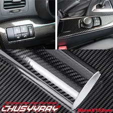 7D Glossy Carbon Fiber Vinyl Film Car Interior Wrap Stickers Auto Accessories A+