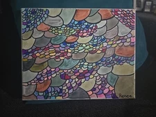 Original Alcohol Ink Artwork 8 X 10 Stretched Canvas