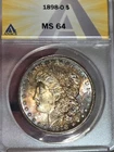 1898 O $1 Morgan Dollar ANACS MS64 Toned