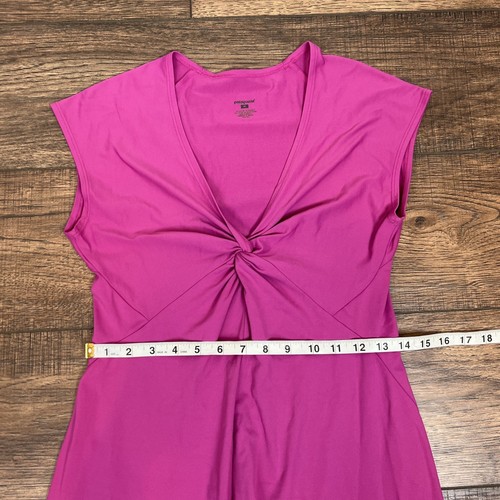 Patagonia Damen Flügelärmel Twist Front V-Ausschnitt Seabrook Bandha Pink Kleid Größe M - Bild 6 von 7