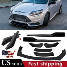 Front Bumper Lip Chin Spoiler Body Kit Splitter Side Skirt For Ford Focus 12-14