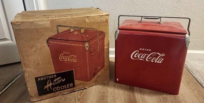 1950s Coca-Cola Acton Metal Portable Cooler – Pristine w/ Original