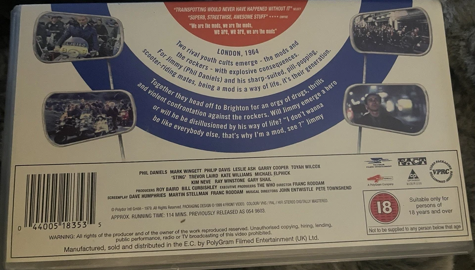 Quadrophenia - VHS Video - Image 2 of 2