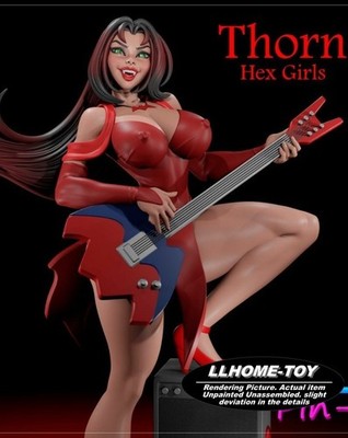1/6 scale Thorn guitar Girl 3D Print Model Unpainted Garage Kit Statue Figure
