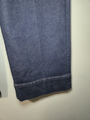 Womens Express Wide Leg High Rise 6R Denim Jeans Dark Blue - Picture 4 of 12