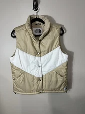 THE NORTH FACE 'Sylvester' Insulated Retro Snap Up Puffer Vest Womens Medium