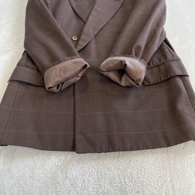 Yves Saint Laurent Diffusion Homme Suit Double Brown