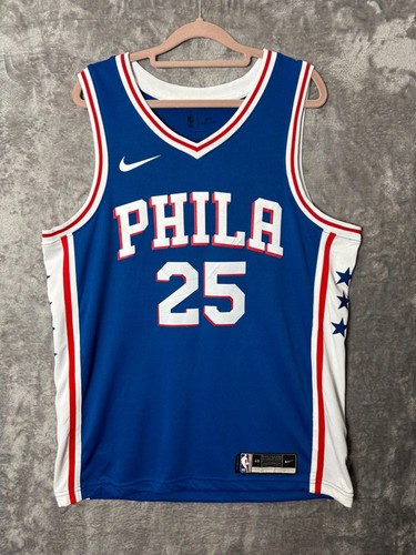 Nike NBA Philadelphia 76ers Ben Simmons Trikot L Royal Blau Brandneu mit Etikett