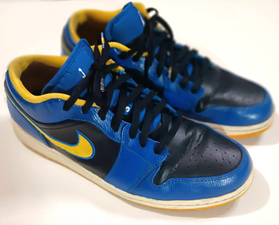 Nike Air Jordan 1 Retro Low Laney Men's Size 13 US, 553558-489 Blue Yellow Black