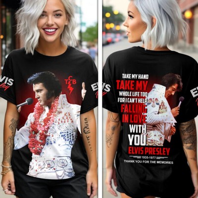 Elvis Presley 3D Apparel   Retro Rock Legend Tee