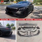 Carbon Fiber Front Rear Lip Spoiler BodyKits For Benz S63 S65AMG W217 C217 15-17