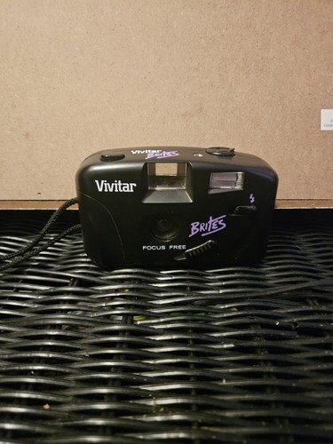 Vivitar Brites Focus Free 35mm Manual Point and Shoot Camera - Blue - Works!