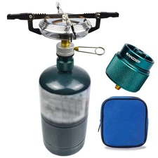 Propane Stove Portable Isobutane Camping Stove with Gas Adapter - 10,000 BTU ...