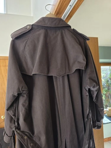 Vintage Giorgio Arnani Le Collezioni MENs overcoat 38 Brown Italy 88% cotton image 3