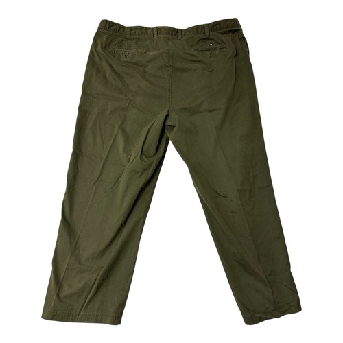Tommy Hilfiger Men’s Olive Khaki Pants 44x32 Straight Leg Soft Preppy Classic - Picture 14 of 20