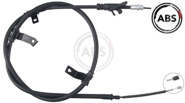 A.B.S. K19187 Seilzug FüR Feststellbremse Handbremsseil Bremsseil FüR Hyundai-image