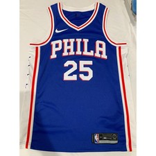 Ben Simmons 25 Philadelphia 76ers Nike Swingman NBA Jersey Blue Men's Size 44/M