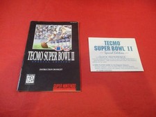 Tecmo Super Bowl II Super Nintendo SNES Instruction Manual Booklet Insert ONLY