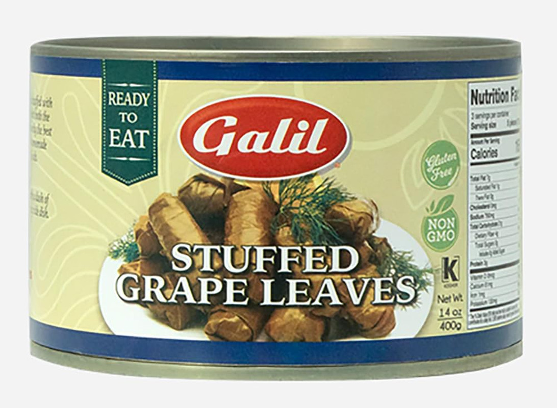 Stuffed Grape Leaves Non-Gmo, 14-Ounce Cans (Pack of 12)