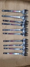 Lot of 10 Lufthansa stainless sporks