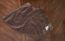 Vintage Gymboree Girl's  Fox Trot Brown Full Skirt Adjustable Waistband Size 9