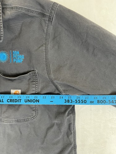 Carhartt Rugged Flex Blanket Lined Canvas Work Shirt Jacket XL Gray 102851 - Picture 7 of 10
