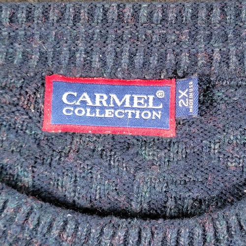 VTG Carmel Collection Knit Sweater Men XXL Classic Retro Grandpa Academia 723 - Picture 6 of 17