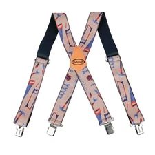 Men Solid Suspenders for Big and Tall Work Suspenders W/Heavy Duty Strong Cli...