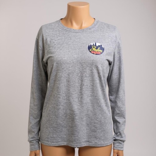 Camisa Skyline Chili Manga Larga Gris Gráfico Camiseta Sin Etiqueta 16x25 Sentirse Bien - Imagen 1 de 8