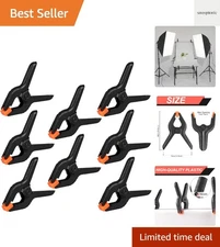 8 Pack Spring Clamps, 4.5inch Plastic Clips, Small Backdrop Clips, Clamps Hea...