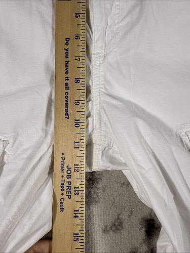 American Eagle Low Rise Baggy Flare Pants Womens Size 10 SHORT White Cargo - Picture 6 of 15