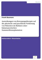 Freerk Baumann | Auswirkungen Von Bewegungstherapie Auf Die Physische Und...