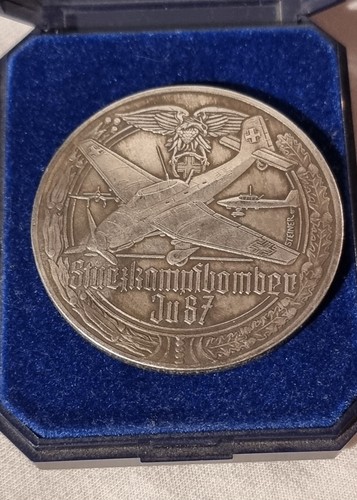 Große Medaille 1939-1945 Sturzkampfbomber JU87 - WK2 - Bild 3 von 6