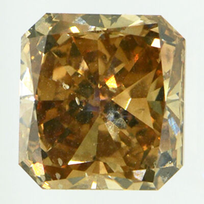 Radiant Shape Diamond Loose Fancy Brown Color VS2 Natural Enhanced 3.11 Carat