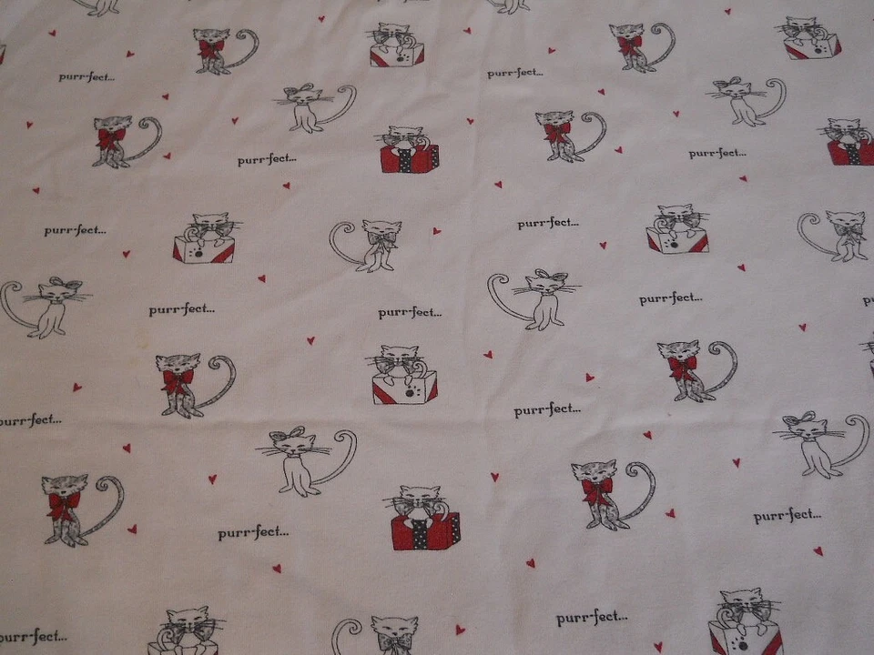 Gymboree 2004 Kitten Cat "Purr fect" Holiday red velvet like soft baby blanket - Image 3 of 4