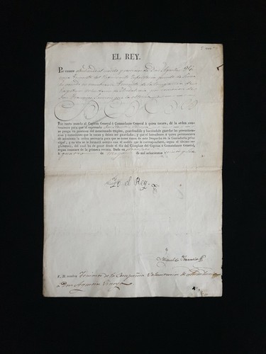 Espagne King Ferdinand VII Signé Royal Marine Manuscript Document - Photo 2 sur 12