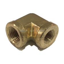 BRASS FORGED REDUCING ELBOW 1/4" X 1/8" FEMALE NPT FNPT FUEL/AIR/WATER/OIL/GAS W