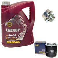 MotoröL ÖLfilter SM125 5W30 5Liter + ÖLablassschraube FüR KIA Mitsubishi L 300