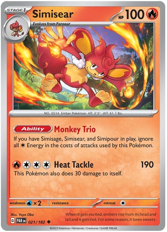 Simisear Pokemon TCG Card 021/182 | eBay