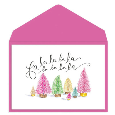 Graphique Colorful trees Mid-Sized Holiday Greeting Card w