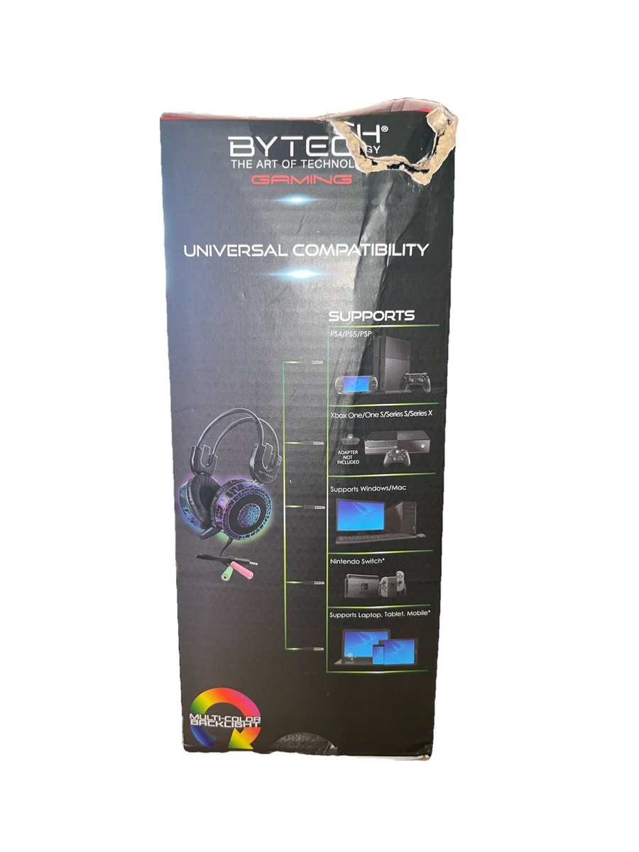 BYTECH Gaming Headset with Multi-color Backlight NIB
