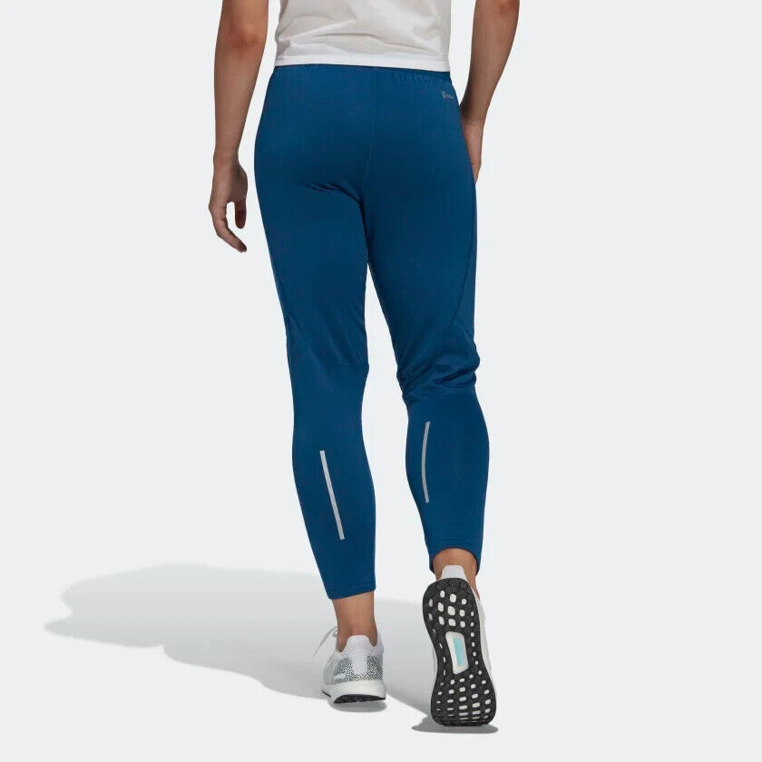 ADIDAS Women's X-City Fleece Slim-Fit Running Pants NWT Legend Marine SMALL  