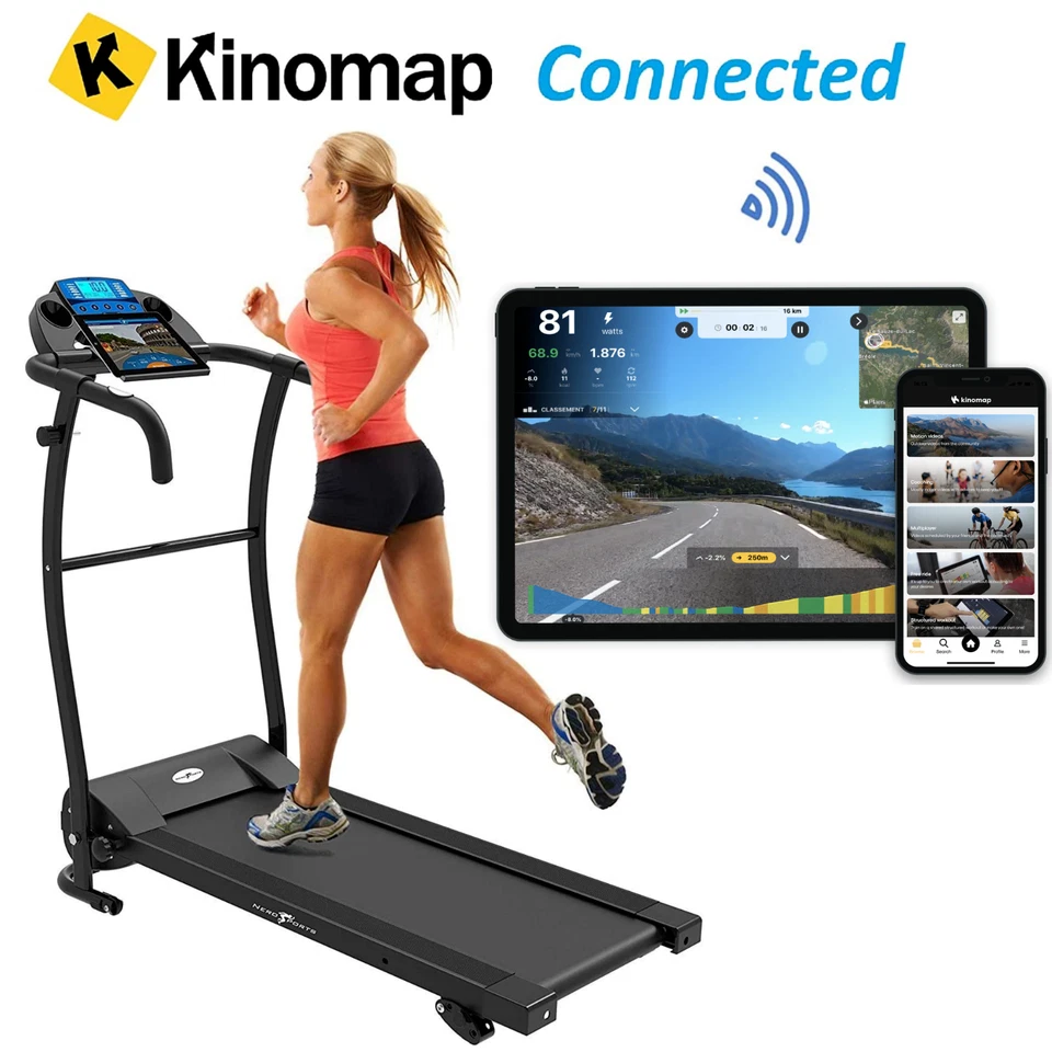 BLUETOOTH NERO PRO TREADMILL Electric Motorised Folding Running Machine - Image 2 of 4