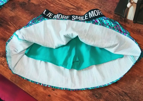 Garanimals Size 6 Girls aqua silky multicolored 2 Layer pleated skirt skorts - Picture 6 of 9