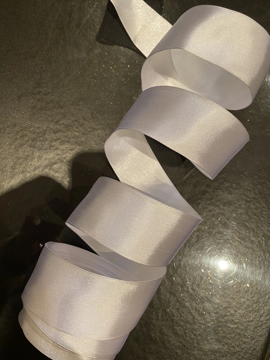 5m White Satin Wire Edge Ribbon 1.5” Wide Baptism Wedding Communion Bows  Wreath