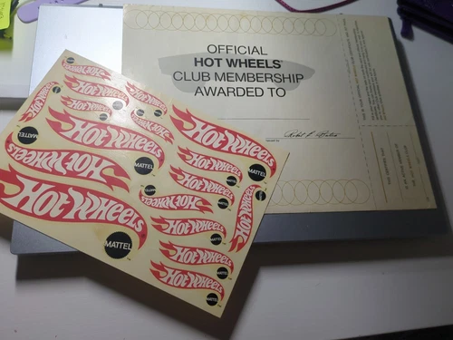 1969 Official Hot Wheels Club Membership Award Red Line