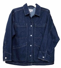 Women's Western Denim Shirt- Universal Thread Dark Wash M Pockets Collared