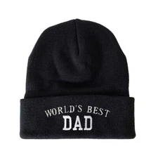 World's Best Dad Embroidered Beanie Dad Winter Hat dad gift father's gift