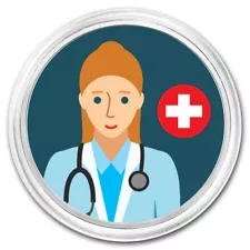 1 oz Silver Colorized Round - APMEX (Female Doctor)