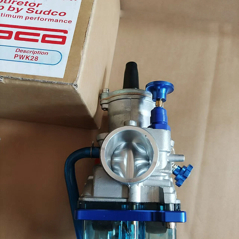 Carburador lateral plano de carreras PWK 28 mm para Honda Yamaha Kawasaki Suzuki Keihin Foto 3 de 4